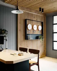 Wooden panels for kitchen photo