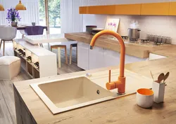 Light kitchen sink photo