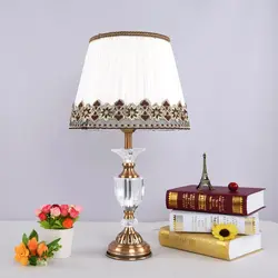 Table Lampshade In The Bedroom Photo