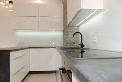 Глянцевая кухня столешница фартук фото