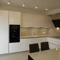 White kitchen with pencil case photo