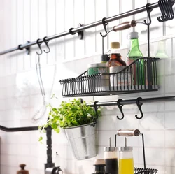 Roof Railing In The Kitchen Black Photo