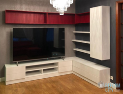 Living room with corner cabinet photo
