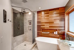Tile bath design partition photo