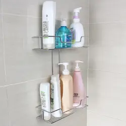 Photo of shampoos in the bathroom