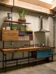 Kitchens on a metal frame photo