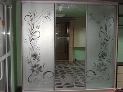 Hallway cabinets with a pattern photo