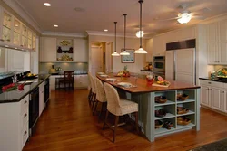 Kitchen with cutting table photo