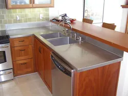 Countertops металлӣ барои акс ошхона