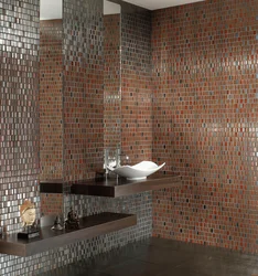 Metal tiles in the bathroom photo