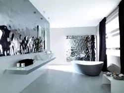 Metal tiles in the bathroom photo