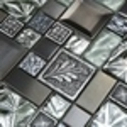 Metal tiles in the bathroom photo
