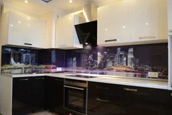Corner kitchens made of glass photo