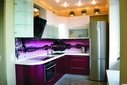 Corner kitchens made of glass photo