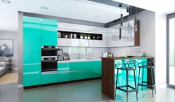 Угловые кухни из стекла фото