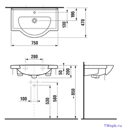 Hammom Uchun Lavabo Chizilgan Fotosurat