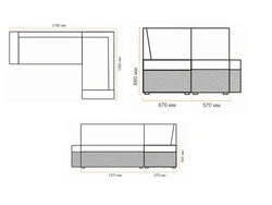 Photo sizes of sofas for the kitchen