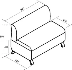Photo sizes of sofas for the kitchen