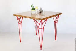 Metal table for kitchen photo