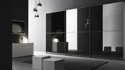 Black wardrobes for bedroom photo