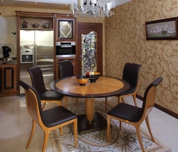 Brown table in the kitchen photo