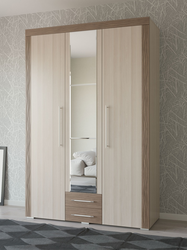 Three-door bedroom wardrobe photo
