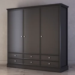 Three-door bedroom wardrobe photo