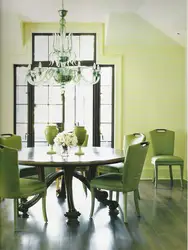 Green kitchen table photo