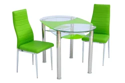 Green Kitchen Table Photo