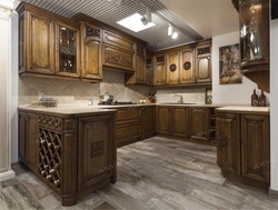 Недорогие кухни из дерева фото