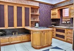 Недорогие кухни из дерева фото