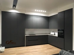 Kitchen with black profile photo