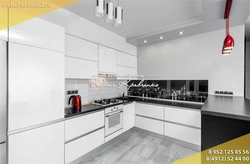 Kitchen with black profile photo