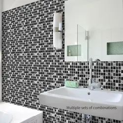 Self-adhesive mosaic for bathroom photo