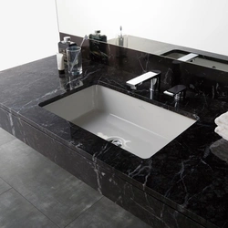 Bathtub embedded in the countertop photo