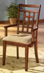 Wooden chairs in the living room photo