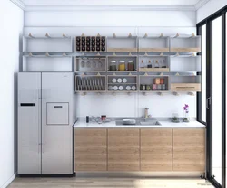 Kitchen Photo Shelves Up To The Ceiling