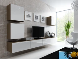 White living rooms for TV photo