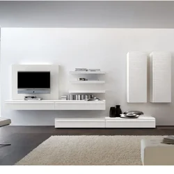 White living rooms for TV photo