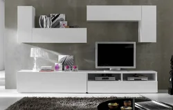 White living rooms for TV photo