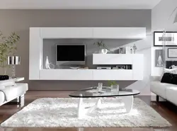 White living rooms for TV photo