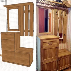 Hallway furniture made of oak photo