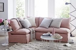 Living room design sofa photo flowers