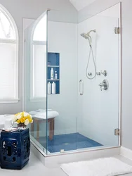 Corner bathroom cabins photo