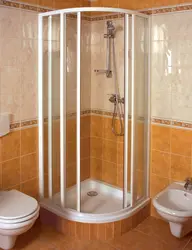 Corner bathroom cabins photo