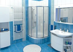 Corner bathroom cabins photo