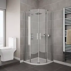 Corner bathroom cabins photo