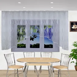 Tulle for kitchen photo wallpaper