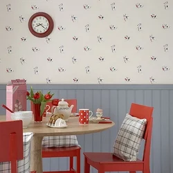 Plastic wallpaper in the kitchen photo