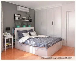 Жатын бөлмедегі фотосуреттегі IKEA төсектері